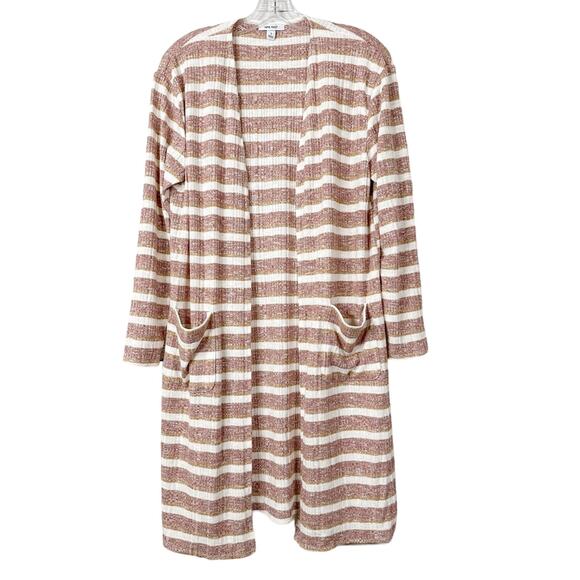 NEW Nine West Women’s Marled Striped Rib Knit Duster Cardigan Sweater Small - Picture 11 of 12